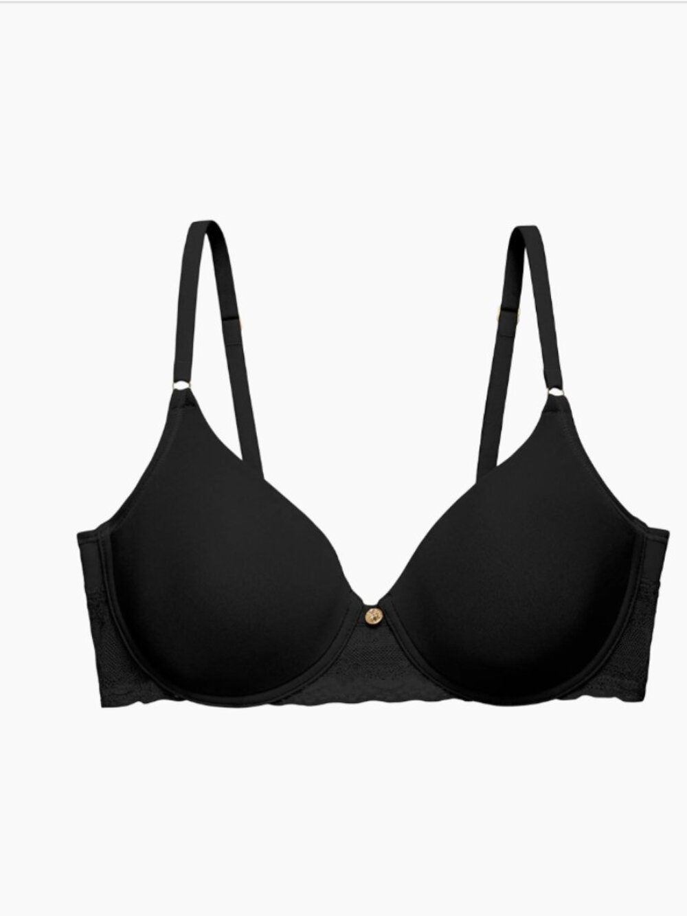 NWT Natori Bliss Perfection Comfort T-Shirt Bra Black 32D - Picture 2 of 4